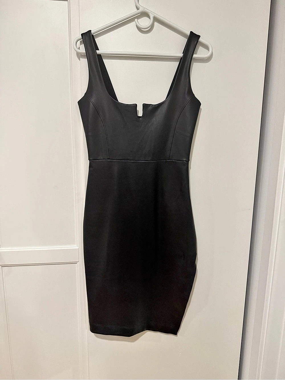 ALIX NYC Rocco Faux Leather Midi Dress Black Size Small